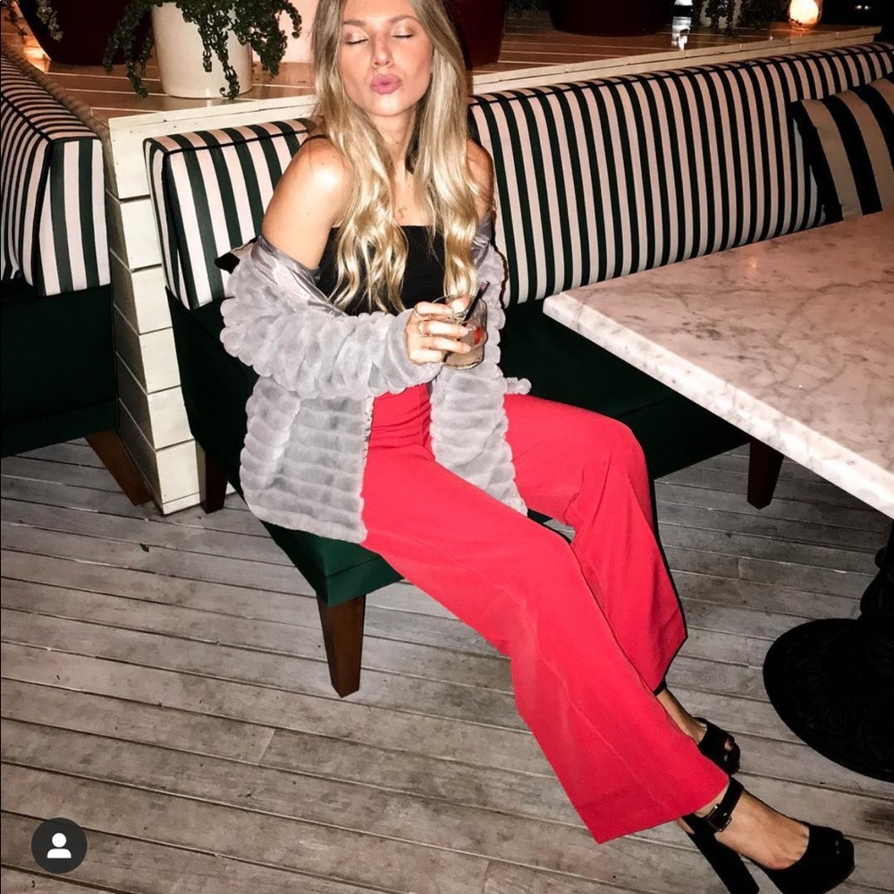 Red wide leg Lovers + Friends pants